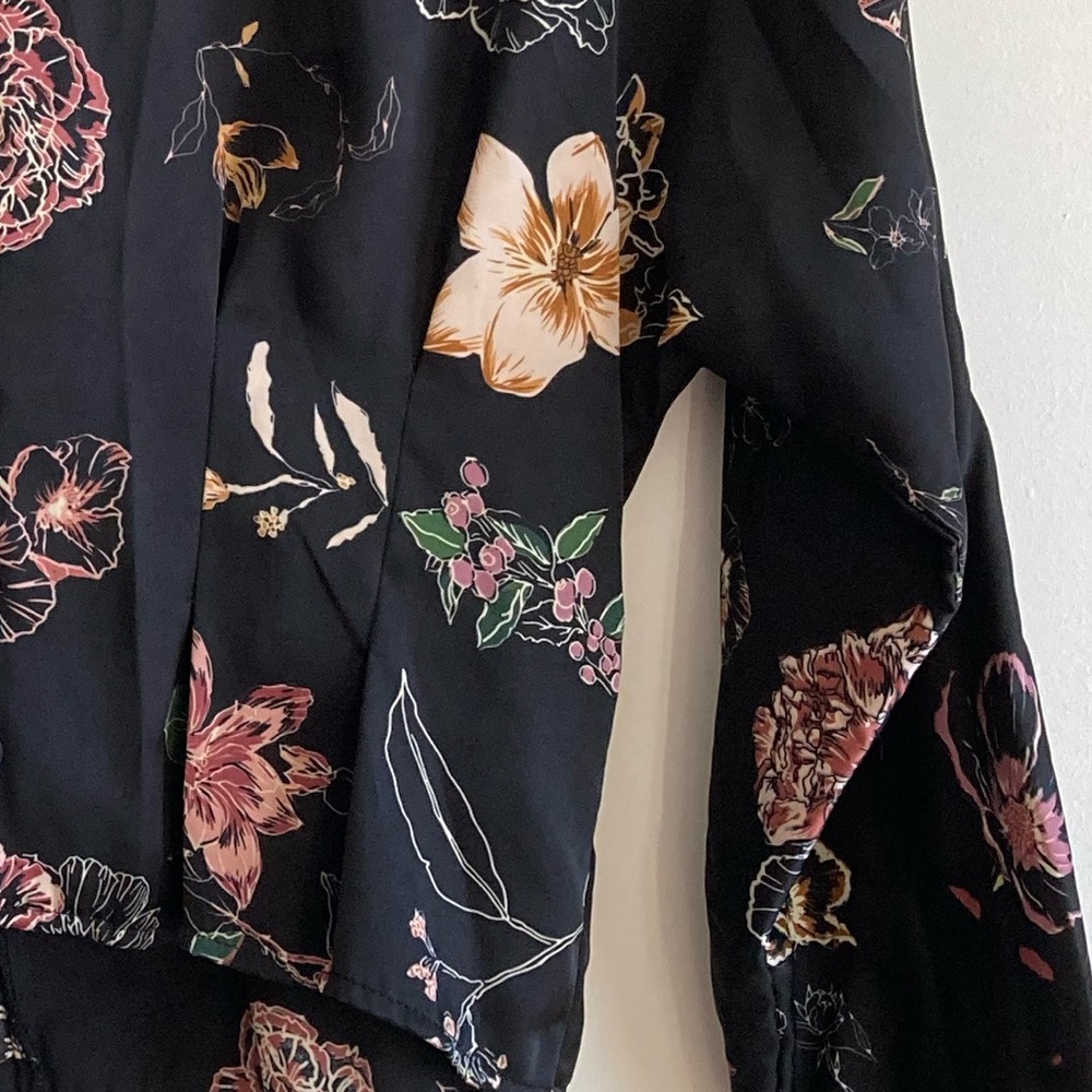 Zara Floral Print Lace Detail Top - Picture 5 of 6